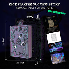 CZYY MinZerTRPG roulette dice on spellbook backdrop complements fantasy game nights.