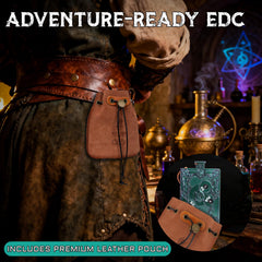 CZYY MinZerTRPG roulette dice in leather pouch highlights portable RPG gear.