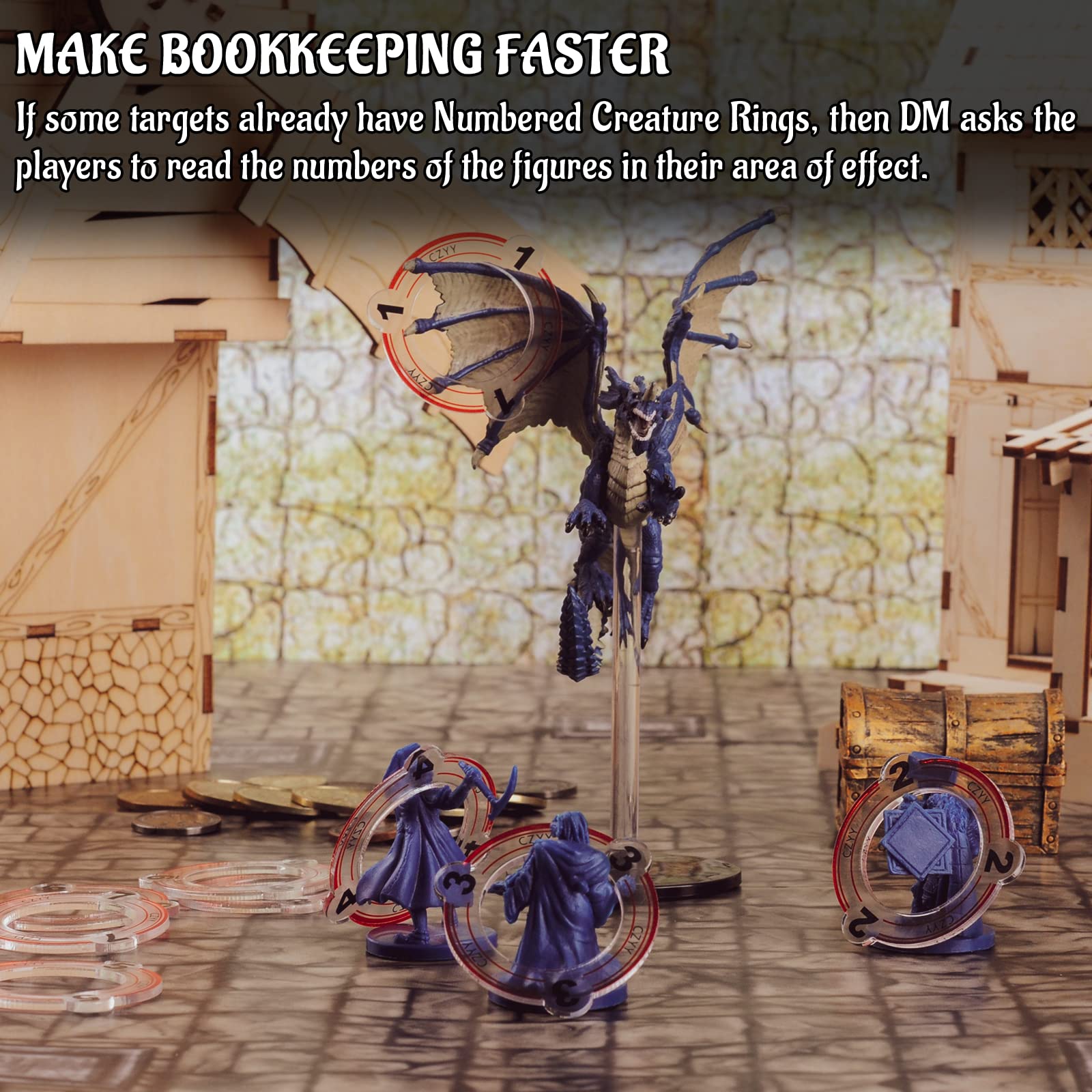 CZYY numbered markers ring 3 supports faster bookkeeping and damage totals