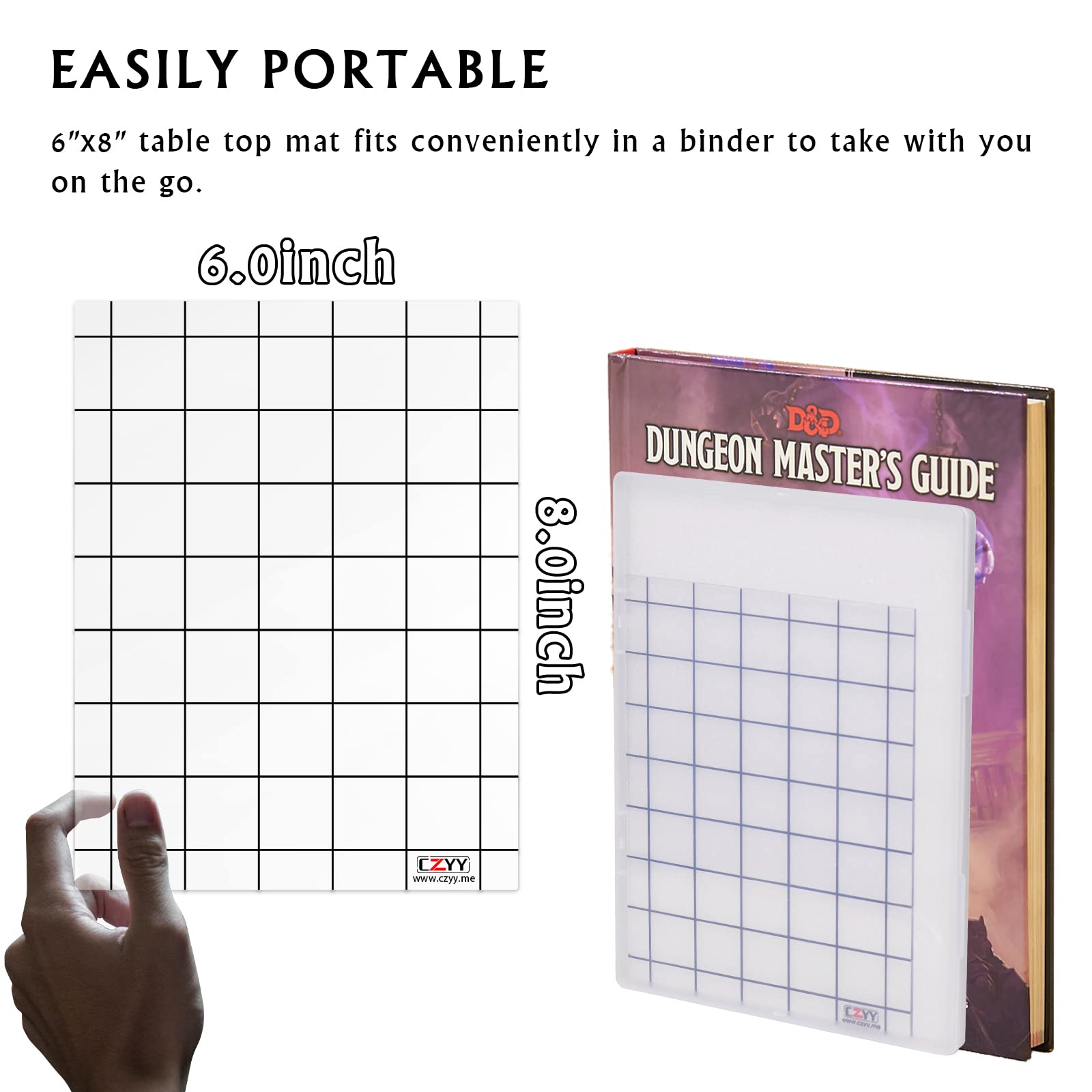CZYY Portable 6x8 table top mat fits in a binder for easy transport.