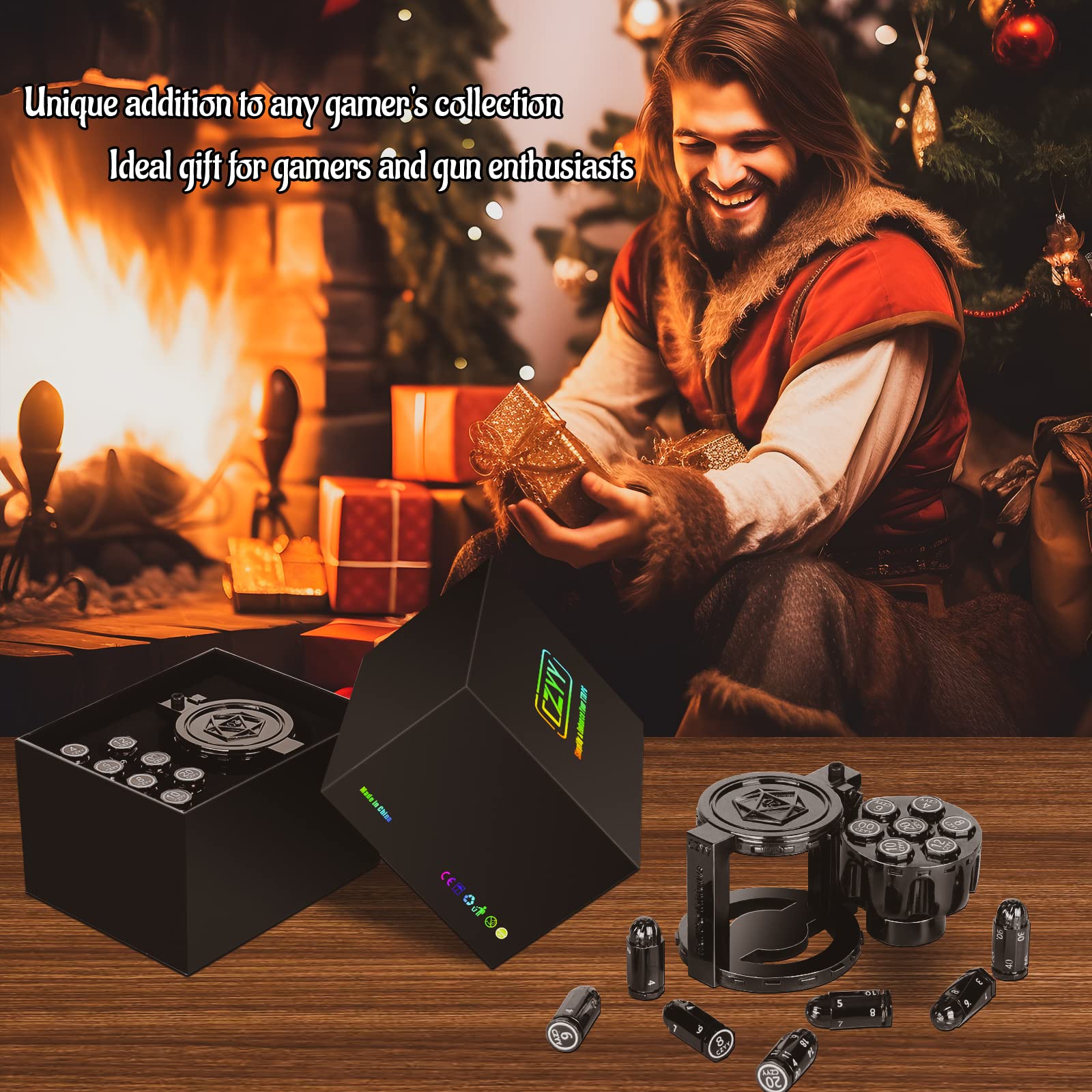 CZYY revolver cylinder dice case spins smoothly, stores dice securely.