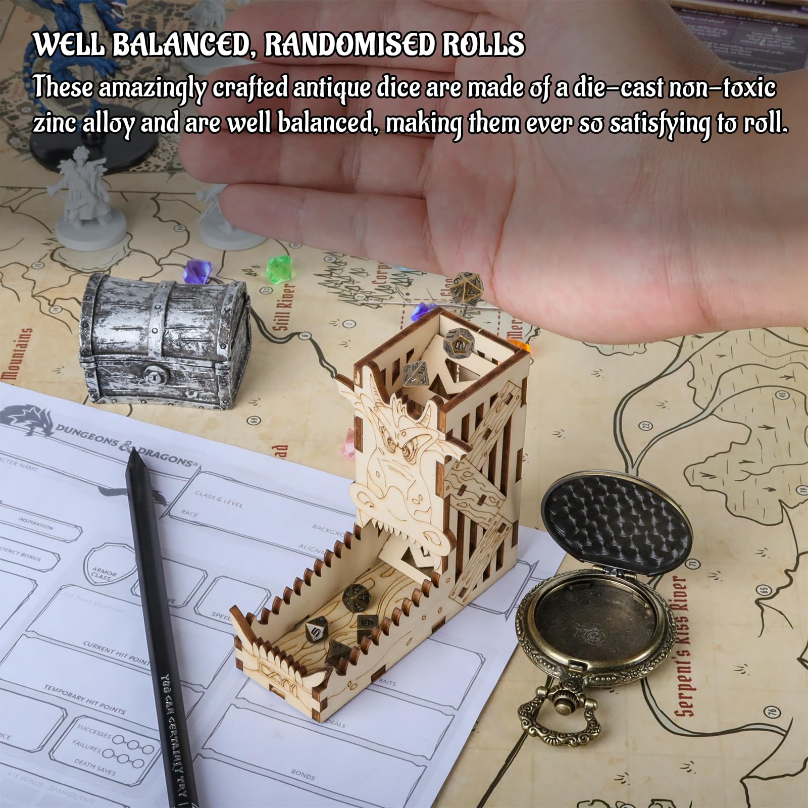 CZYY well-balanced dice provide smooth, consistent rolls for RPGs