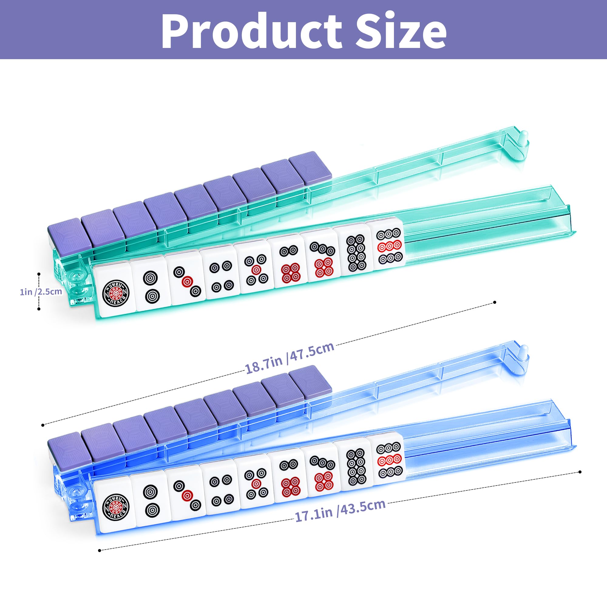 czzwak Mahjong Rack with rotating bases enabling quick tile organization