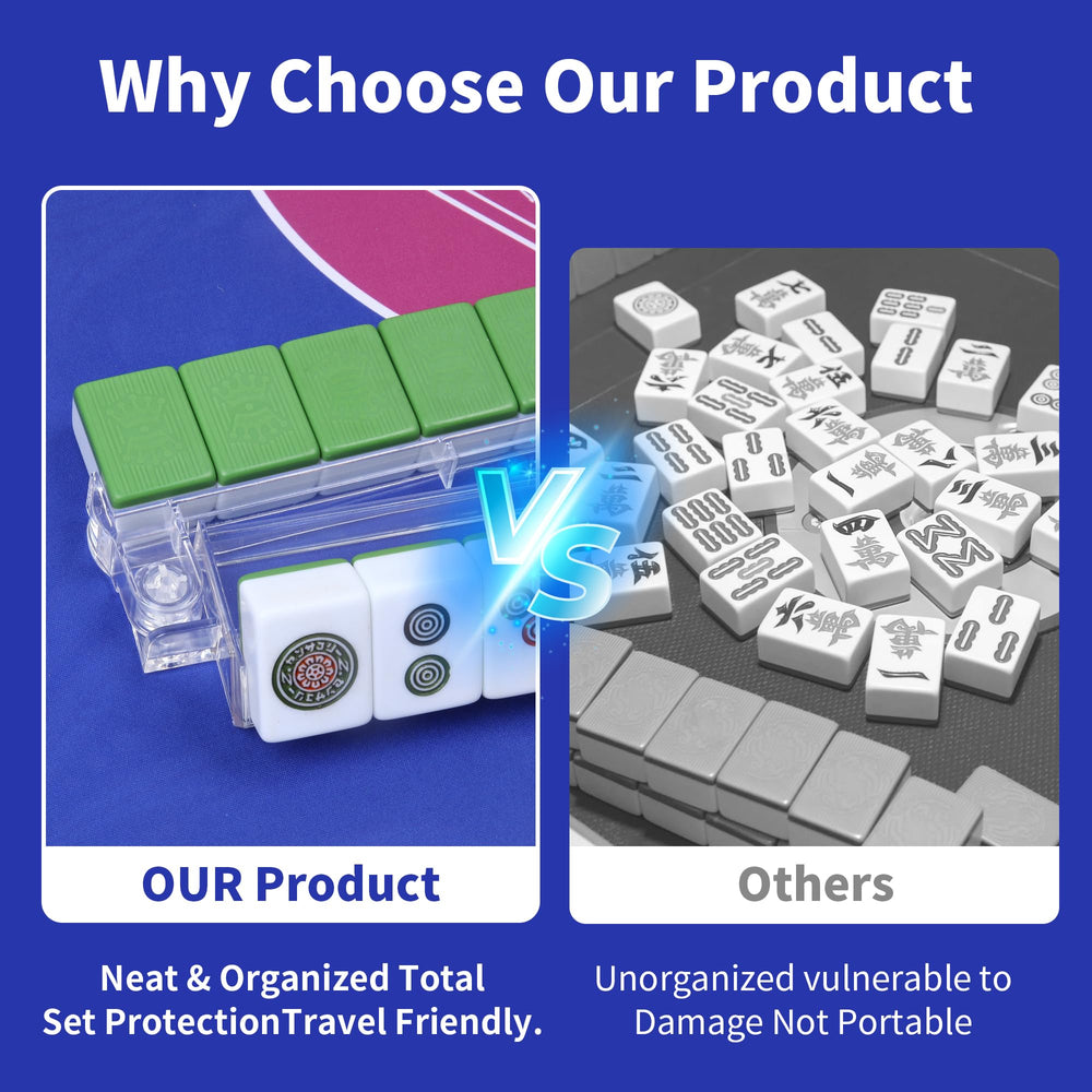 czzwak Mahjong Rack travels easily in the included storage box