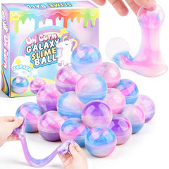 D'ALBA unicorn galaxy slime ball pink for party favors and sensory play.