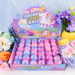 D'ALBA unicorn galaxy slime balls mixed colors for vibrant party décor and group activities.