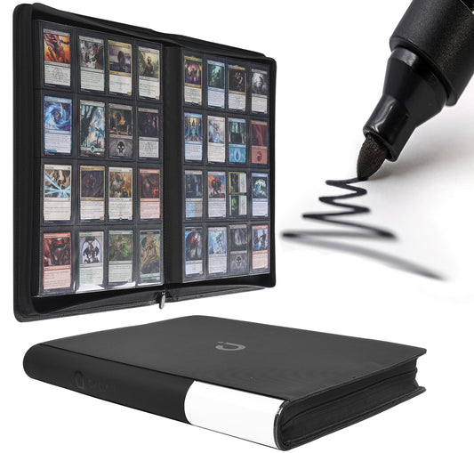 D DACCKIT Card Binder 16-pocket front cover for secure, quick-access display.