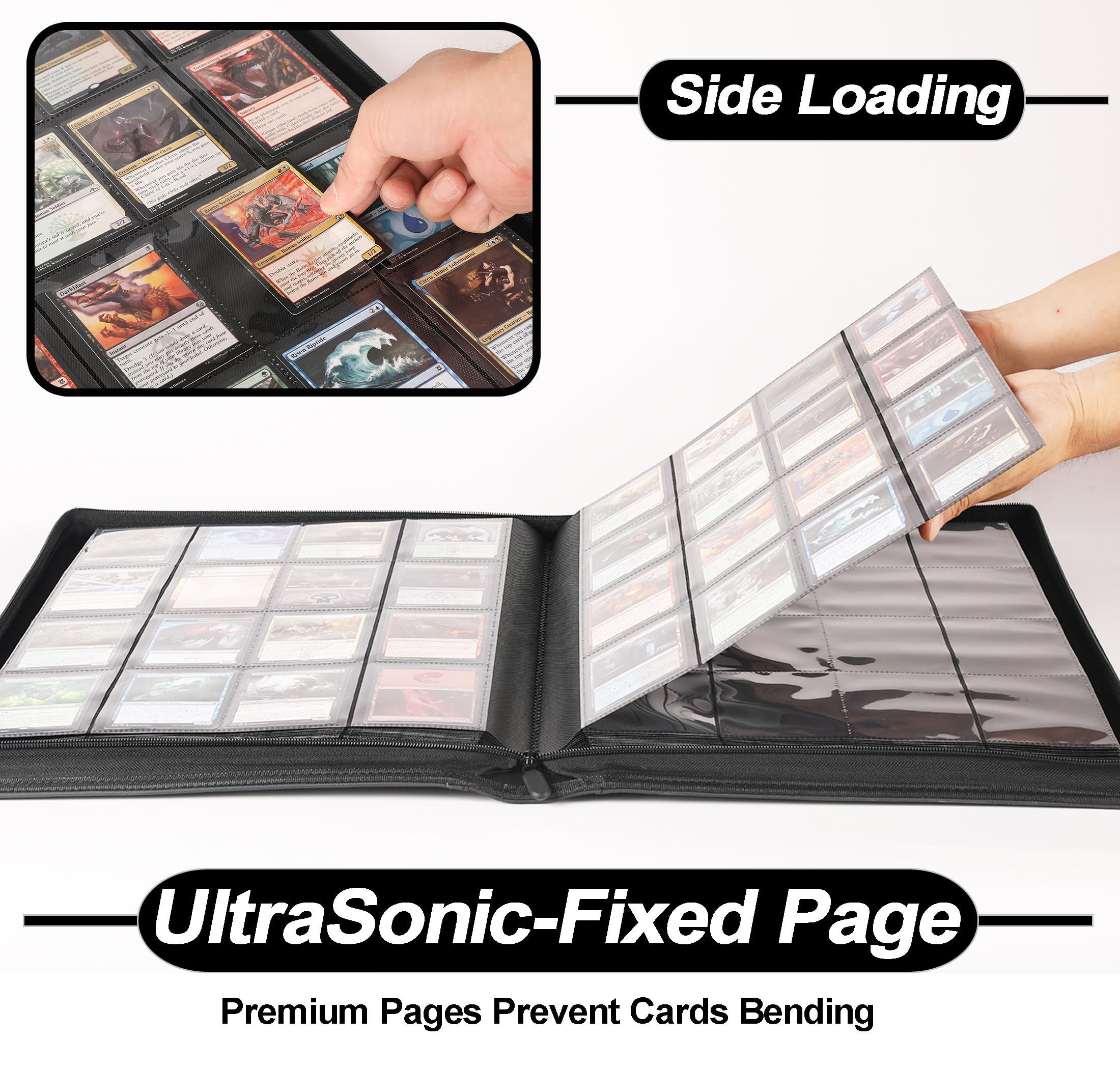 D DACCKIT binds 64 cards per page for organized storage.