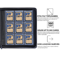 D DACCKIT binder zipper closure keeps contents secure when not in use.