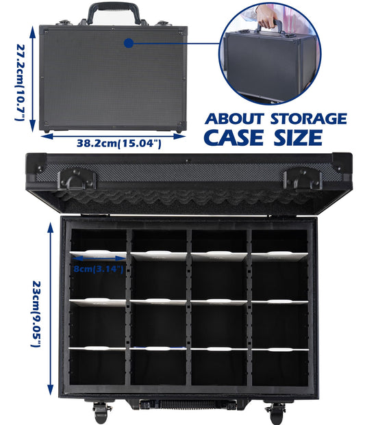 D DACCKIT lid-open interior view for quick access to top loaders.