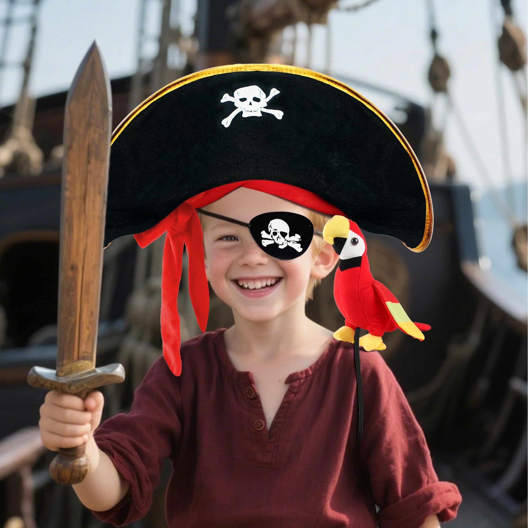 D-Fokes pirate accessories suit Halloween, birthdays, and cosplay events