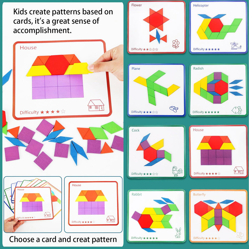 D-KINGCHY pattern block set in sturdy color box for gifting.