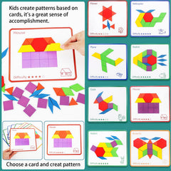 D-KINGCHY pattern block set in sturdy color box for gifting.