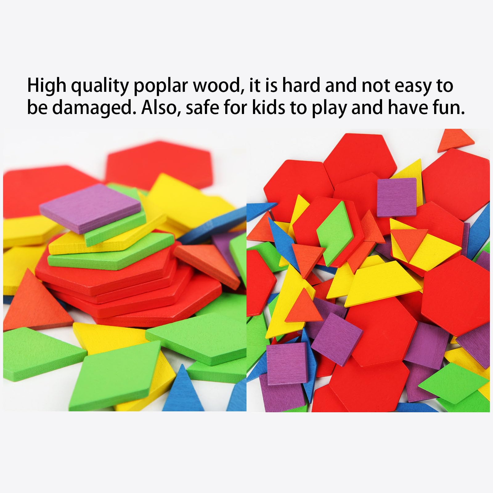 D-KINGCHY storage bag keeps pattern blocks organized after play.