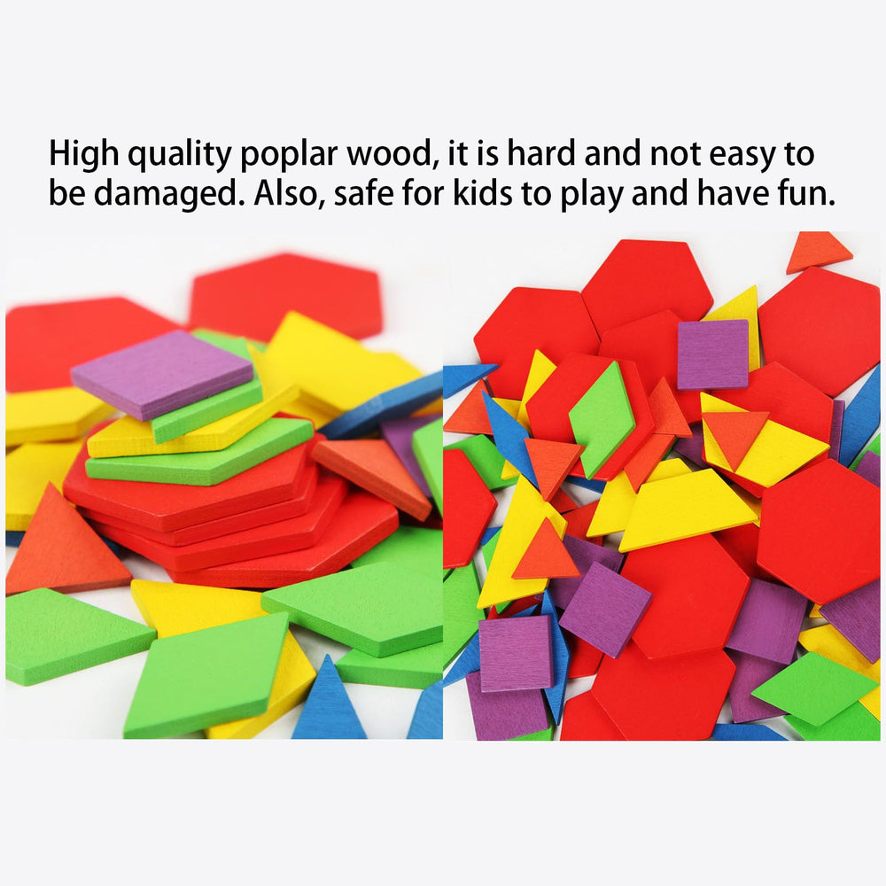 D-KINGCHY storage bag keeps pattern blocks organized after play.