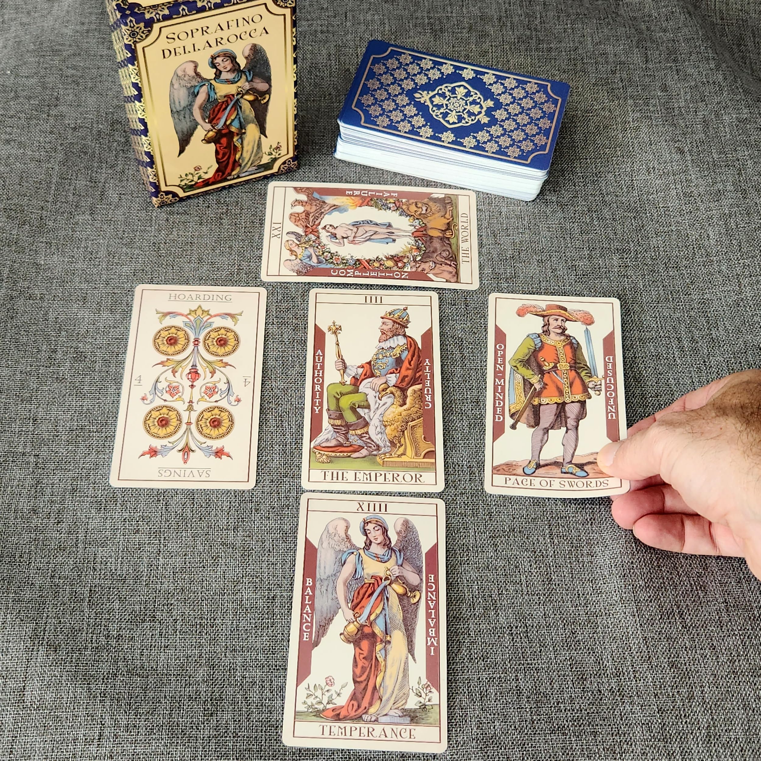 Da Brigh Soprafino Dellarocca Tarot 78 cards printed with clear meanings