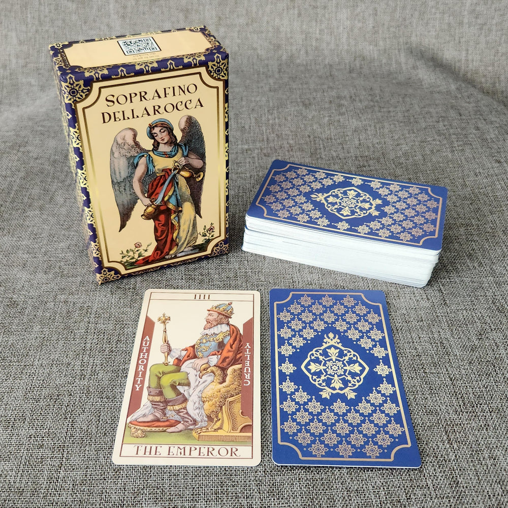 Da Brigh Soprafino Dellarocca Tarot deck edges highlight quality craftsmanship and tactile feel