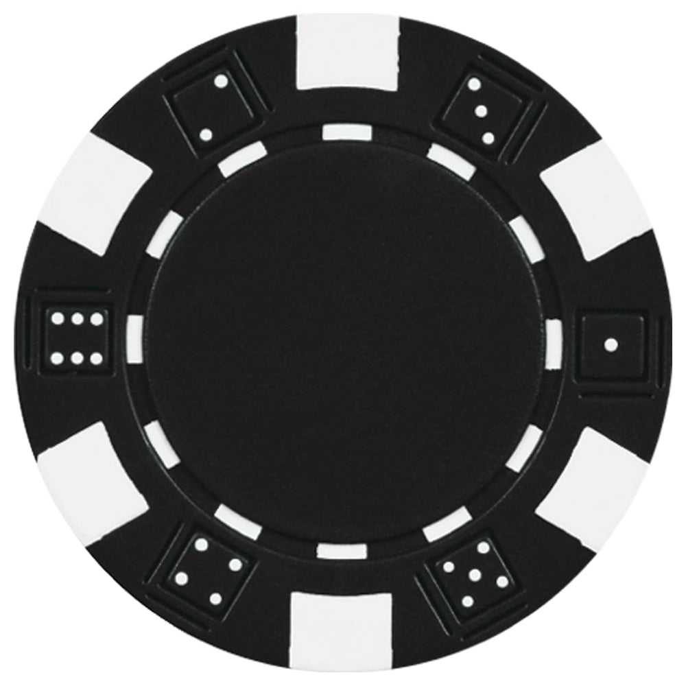 DA VINCI 50 dice-striped chip black top view balanced weight for smooth handling