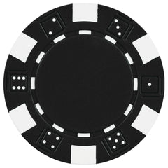 DA VINCI 50 dice-striped chip black top view balanced weight for smooth handling