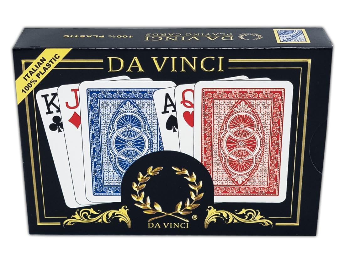 DA VINCI Ruote plastic playing cards deck view highlighting durability and washability