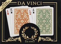 Da Vinci Venezia bridge-size playing cards, front view, durable 100% plastic for long-lasting play.