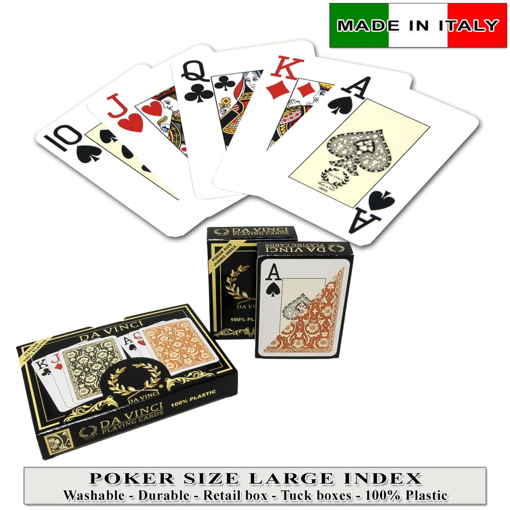 DA VINCI Venezia plastic playing cards two decks with Jokers for durable, everyday play