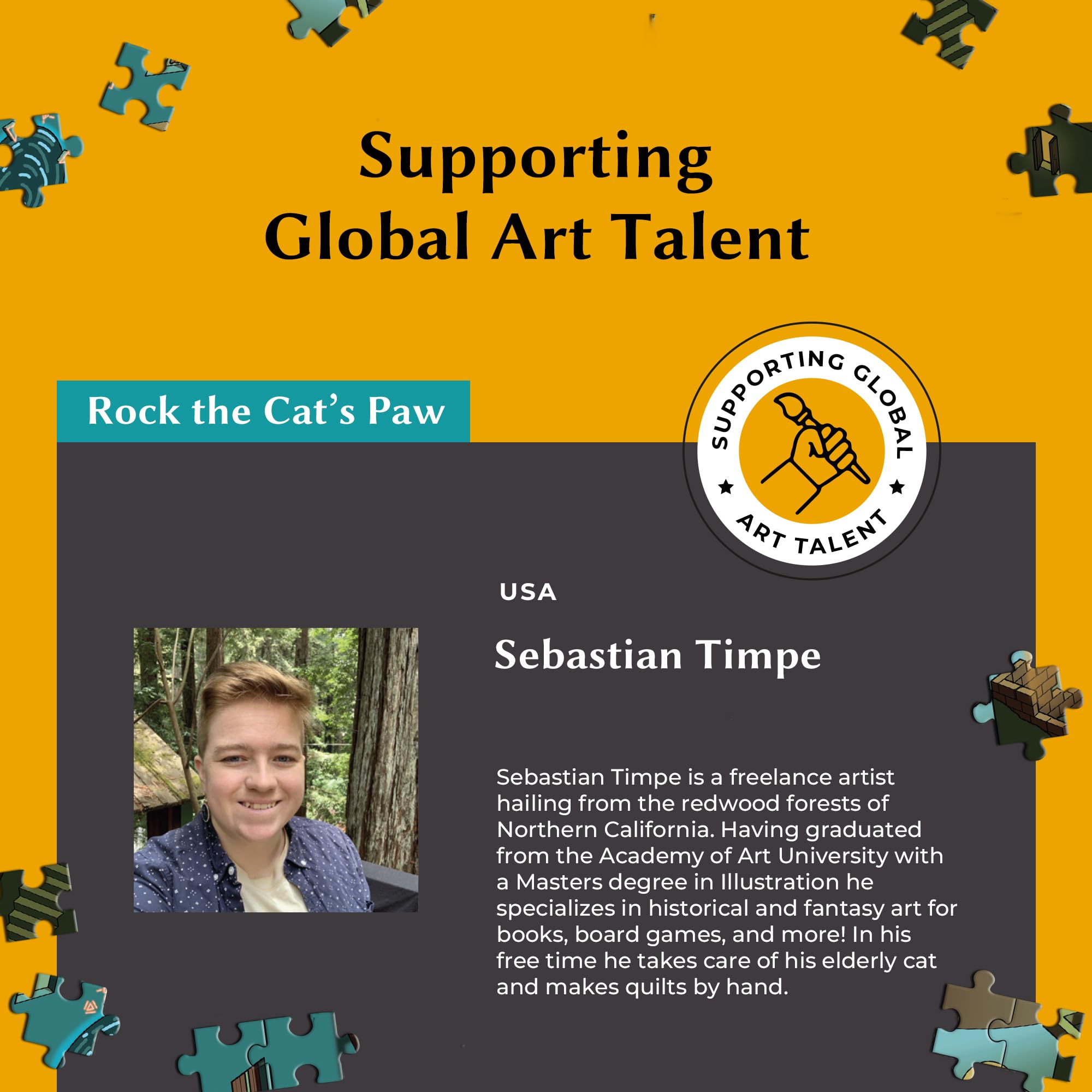 da Vinci's Room Global Talent Art puzzle honors diverse creators