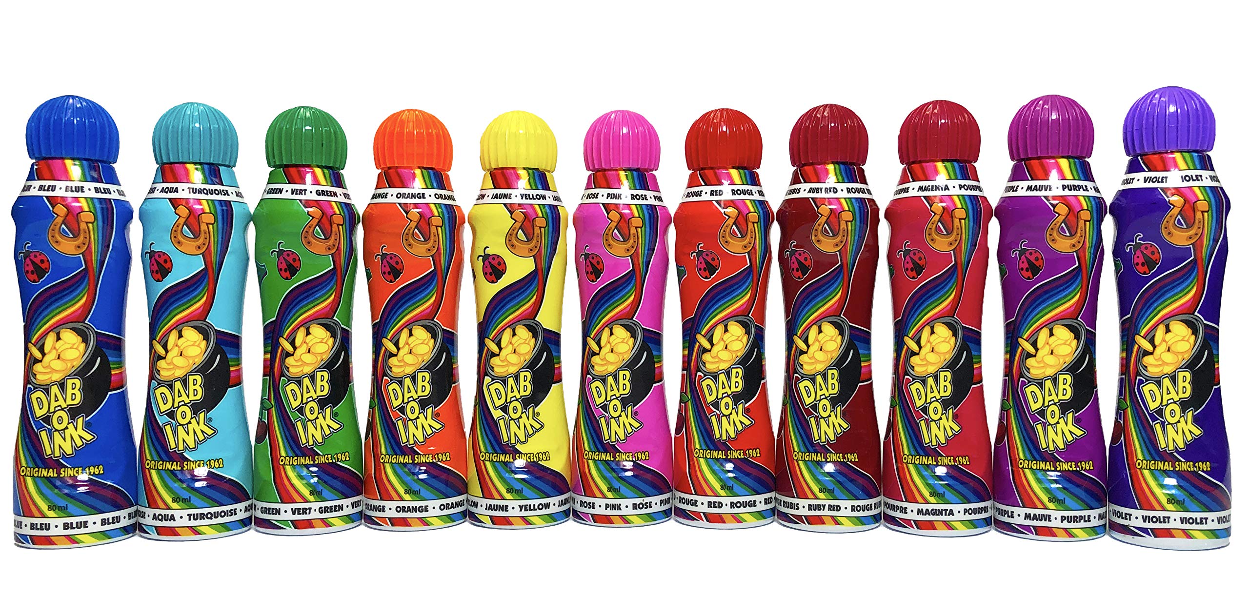 Dab-O-Ink bingo daubers in mixed colors for quick, vibrant bingo play