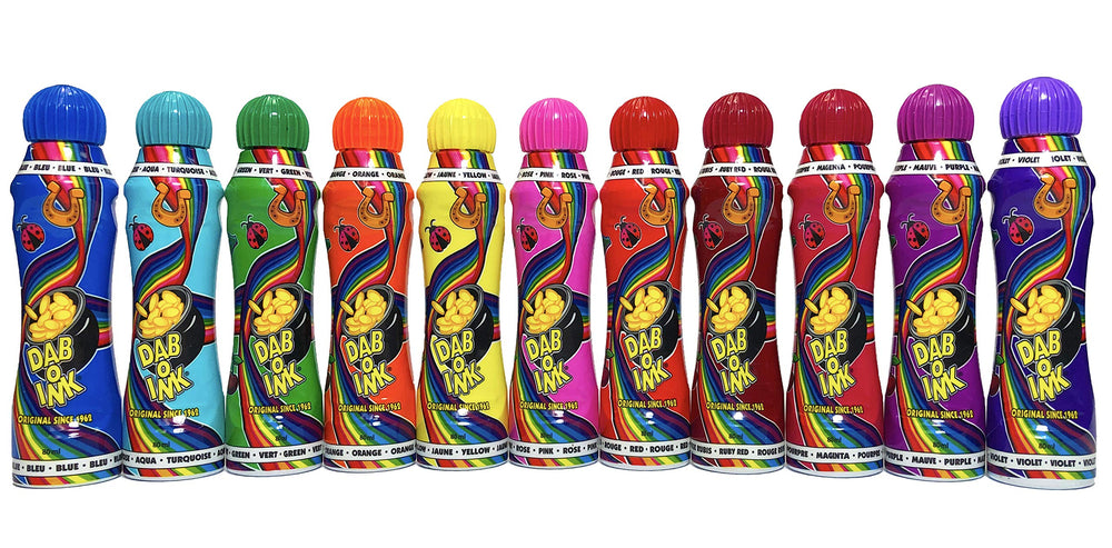 Dab-O-Ink bingo daubers in mixed colors for quick, vibrant bingo play