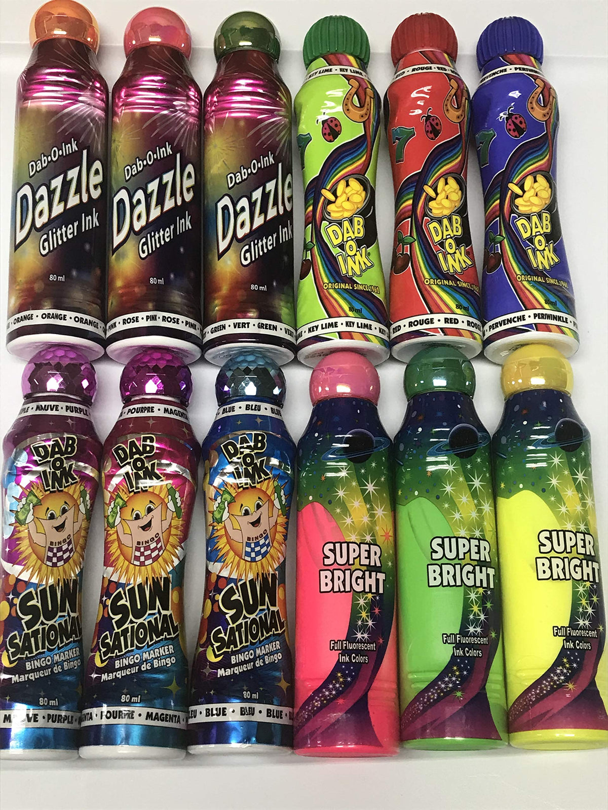 Dab-O-Ink regular red 3oz dauber for precise bingo marking and quick color pop.