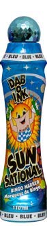 Dab-O-Ink Sunsational Bingo Dauber in blue, comfortable grip for precise game marking.