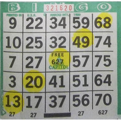 Dab-O-Ink yellow bingo dauber in use for clear, easy-to-see marks