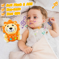 Daboot toy offers 12 songs to spark early auditory interest.