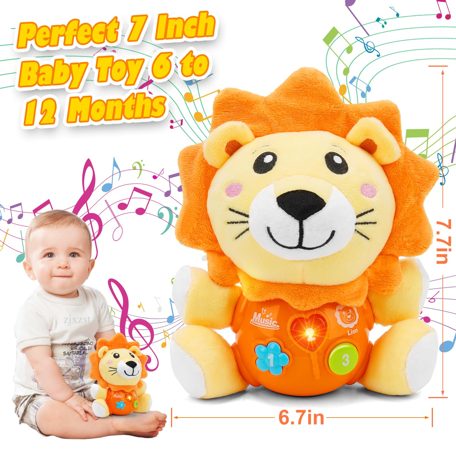 Daboot lion plush is travel-friendly for on-the-go comfort.