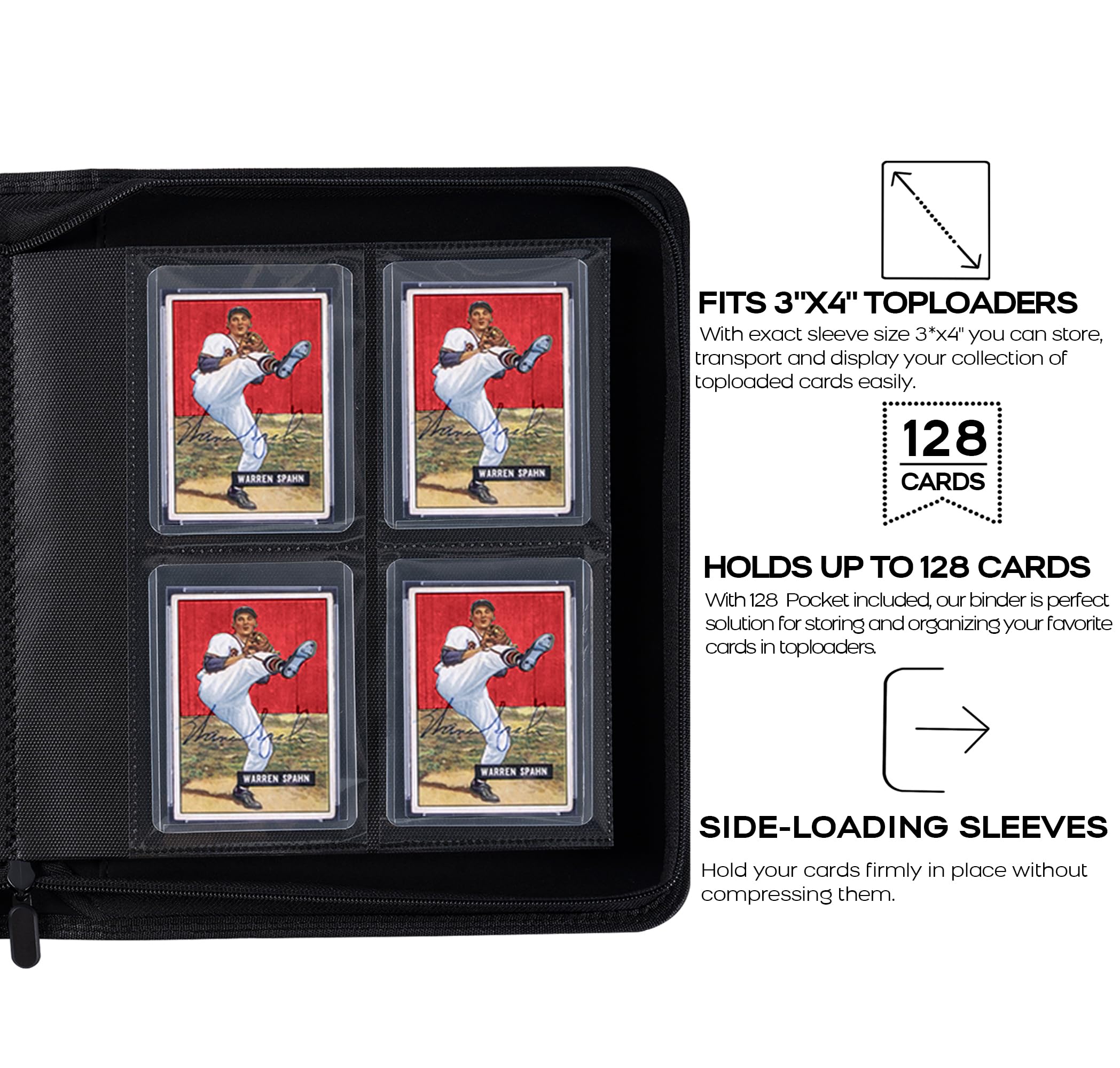 D DACCKIT inside pockets enable quick search of 3x4 cards