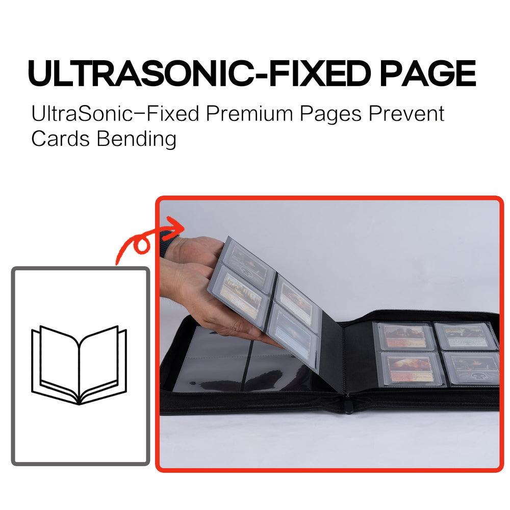 D DACCKIT zipper closure keeps cards secure when stored