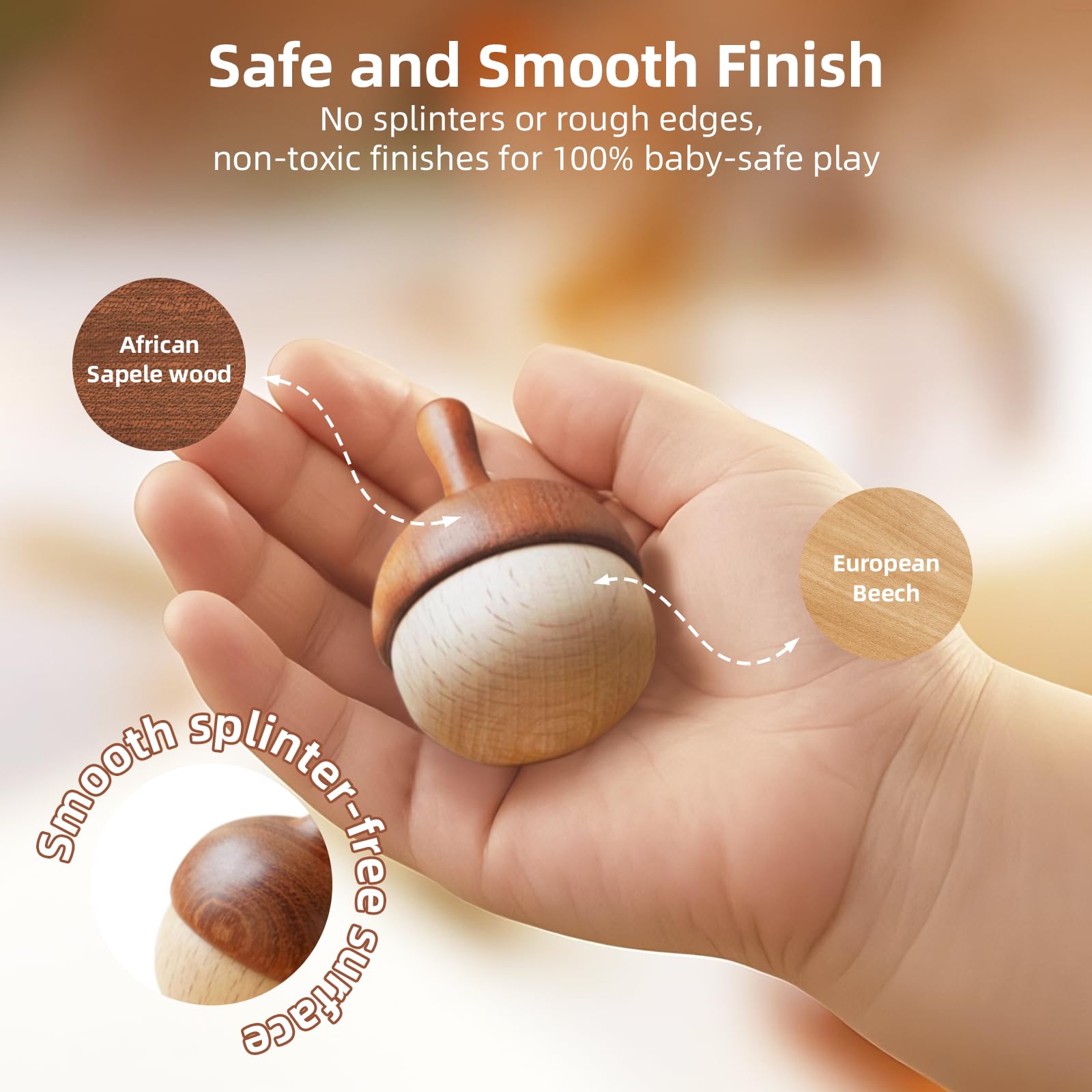 DadCarved top with silky-smooth finish and non-toxic coating