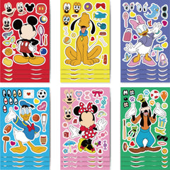 DaeSichi Make-a-face stickers feature six character designs for DIY party decorations.