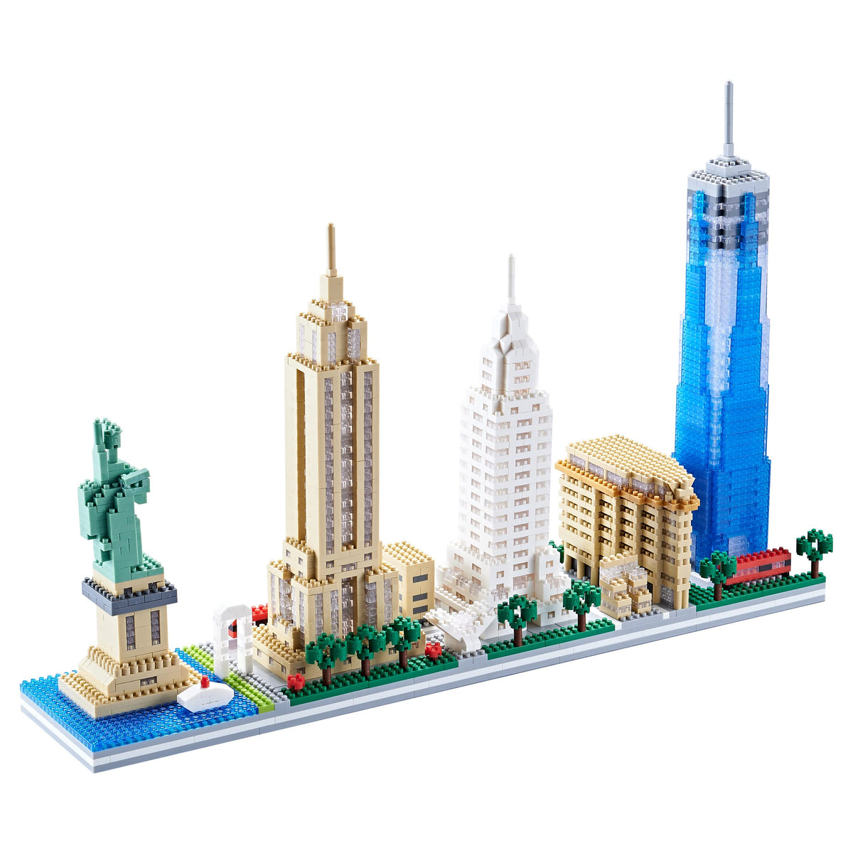 DAFDAG New York skyline Statue Liberty model, perfect desk display for architecture lovers