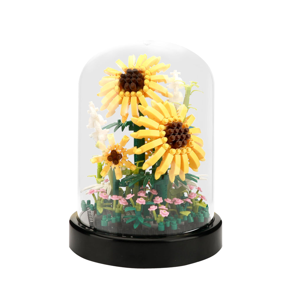 DAFDAG Sunflower DIY bouquet assembly shown as a desk centerpiece