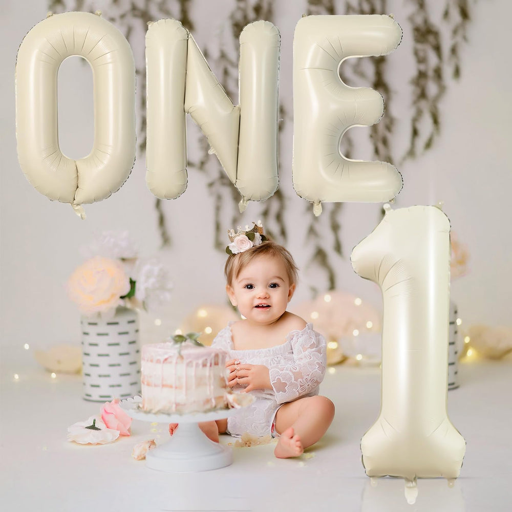 Dagelar beige baby shower backdrop balloon enhances theme and photos
