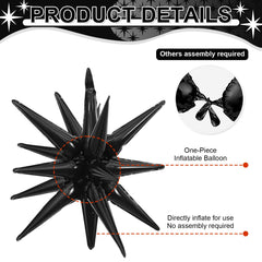 Dagelar black star balloons 22in set adds versatile backdrop decor
