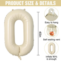 Dagelar Cream Number One 40in balloon adds bold milestone emphasis