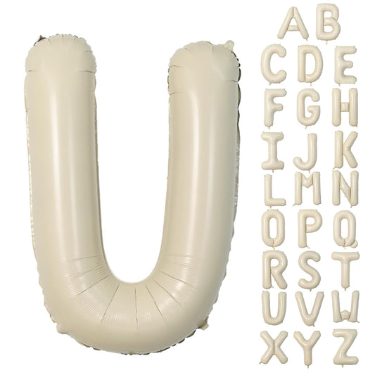 Dagelar Cream U Balloon 40-Inch beige, front view for chic party decor