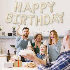 Dagelar Cream U Balloon 40-Inch beige birthday party backdrop