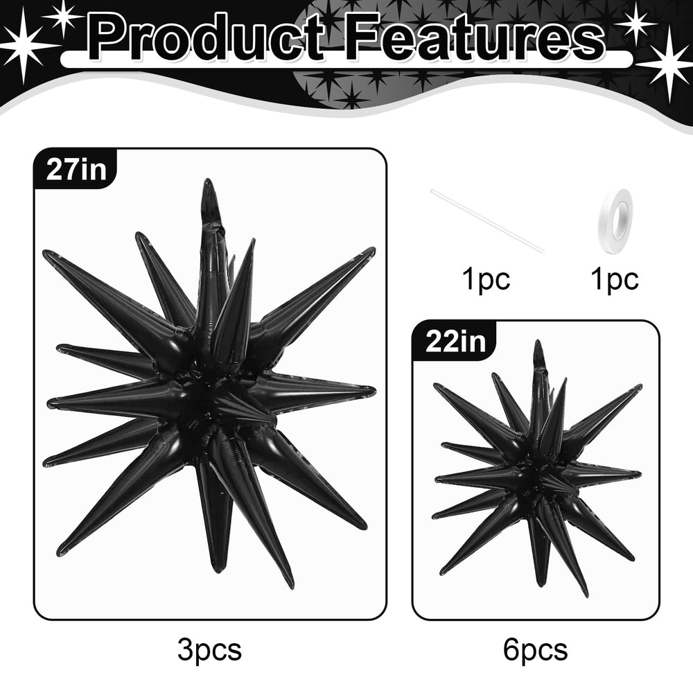 Dagelar explosion star balloons 27in for striking centerpieces