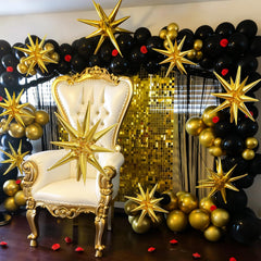 Dagelar shiny gold foil star balloon enhances ambience