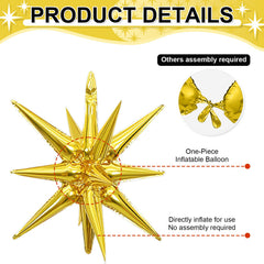 Dagelar 22-inch gold star balloons add elegance to venue
