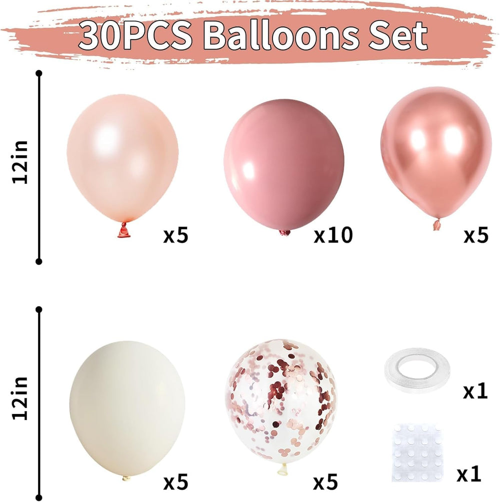 Dagelar rosegold metallic balloons add glam to celebrations.