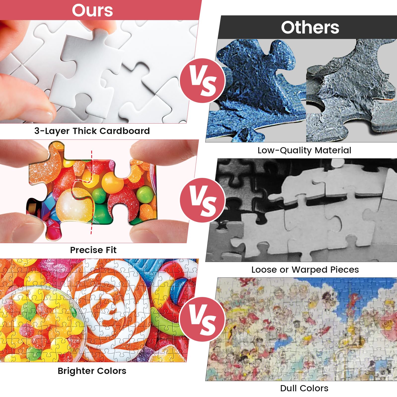 DAGIRT Candy Puzzle box highlighting anti-glare coating and crisp imagery